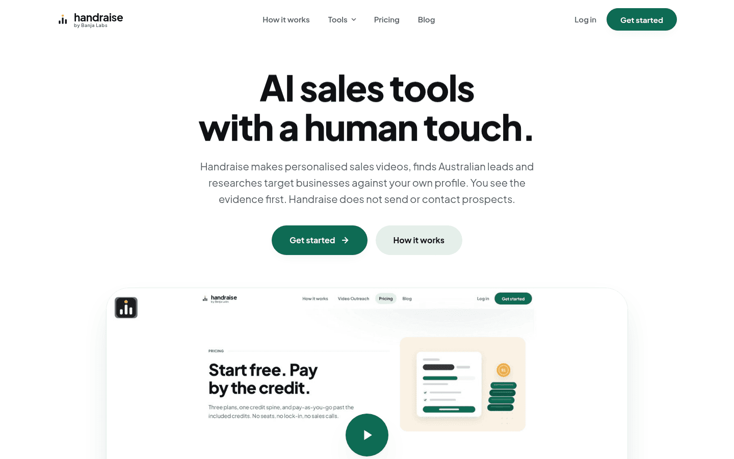 Handraise - AI sales tools with a human touch.