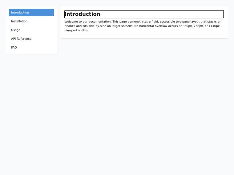 deepseek-v4-flash rendering of the Sidebar and content layout that never overflows, including at the tablet width benchmark - composite 100.0%