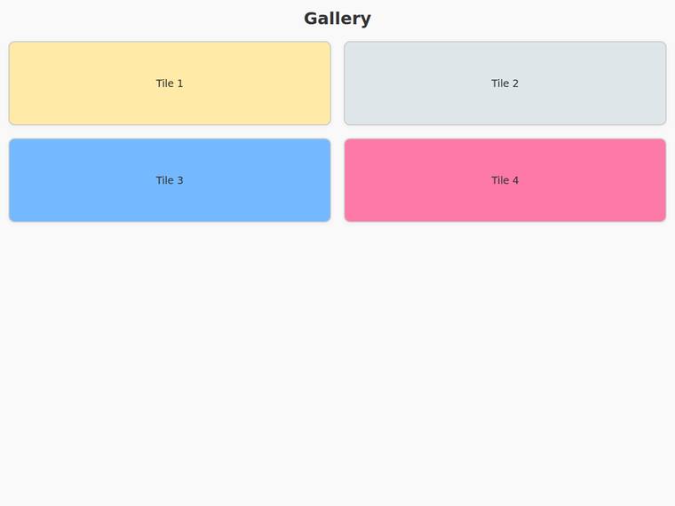 deepseek-v4-flash rendering of the Gallery grid that widens from one to four columns as the viewport grows benchmark - composite 0.0%
