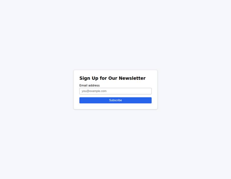 deepseek-v4-flash rendering of the Signup form with inline email validation benchmark - composite 99.5%