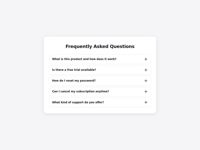 deepseek-v4-pro rendering of the Accessible accordion FAQ that expands on click benchmark - composite 99.3%