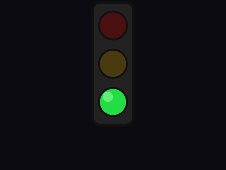 claude-fable-5 rendering of the Traffic light with only the green light lit benchmark - composite 100.0%