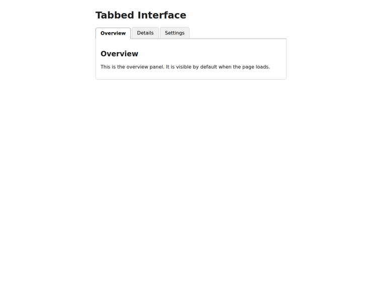 claude-fable-5 rendering of the Tabbed interface that switches panels on click benchmark - composite 99.5%