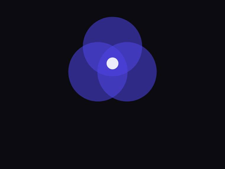 claude-fable-5 rendering of the Geometric logo mark (overlapping circles, abstract monogram) benchmark - composite 100.0%