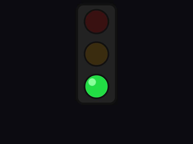 claude-fable-5 rendering of the Traffic light with only the green light lit benchmark - composite 100.0%