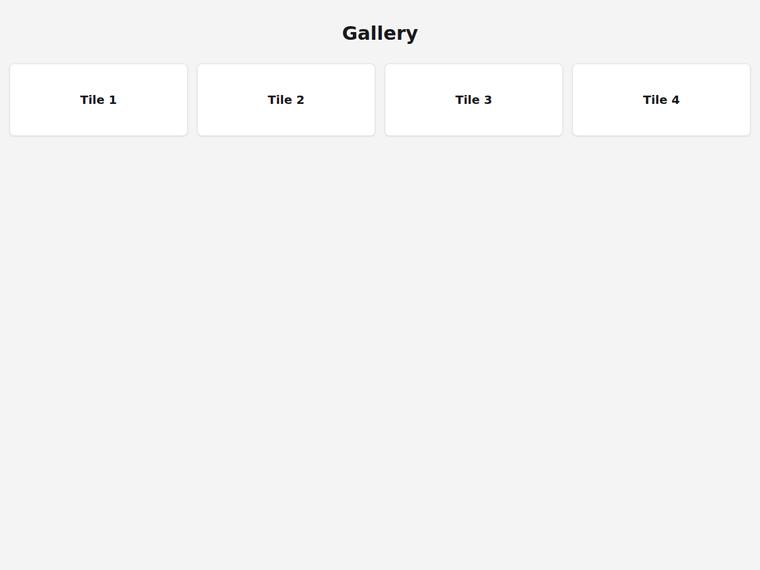 gemini-3.1-pro-preview rendering of the Gallery grid that widens from one to four columns as the viewport grows benchmark - composite 0.0%