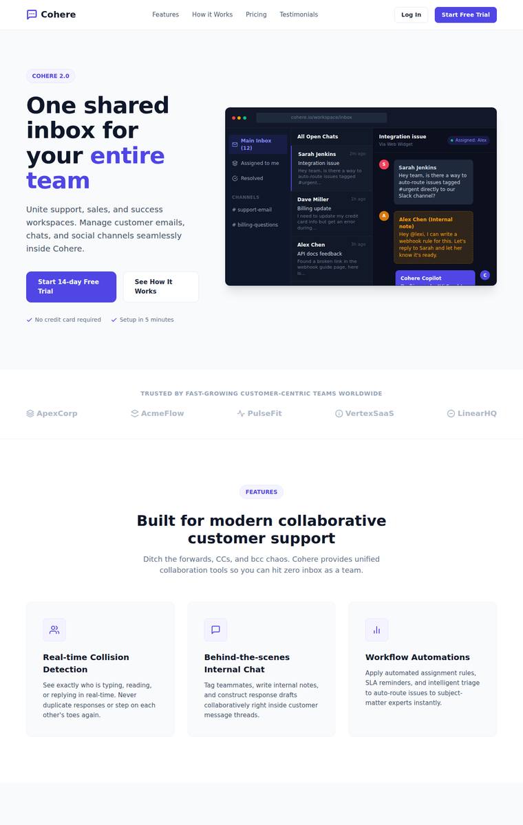 gemini-3.5-flash rendering of the Marketing landing page benchmark - composite 83.3%, judge 4.3/5