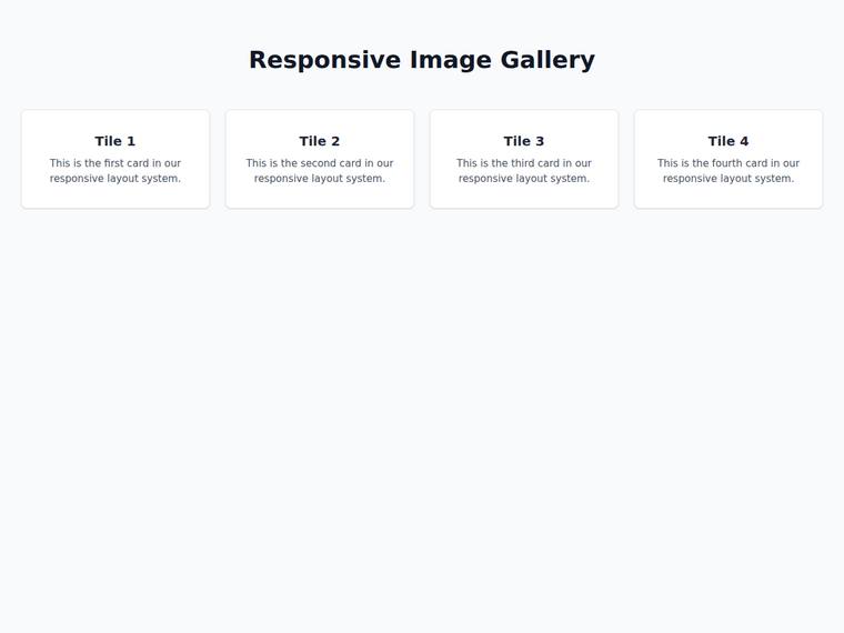 gemini-3.5-flash rendering of the Gallery grid that widens from one to four columns as the viewport grows benchmark - composite 0.0%