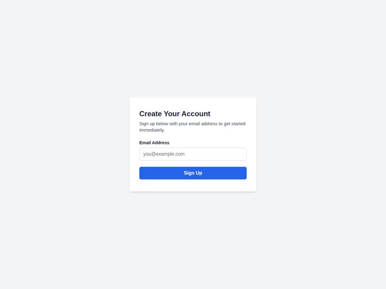 gemini-3.5-flash rendering of the Signup form with inline email validation benchmark - composite 99.5%