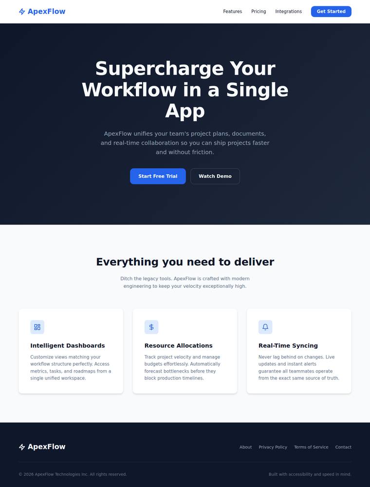 gemini-3.5-flash rendering of the Landing page with a working mobile nav toggle benchmark - composite 24.0%