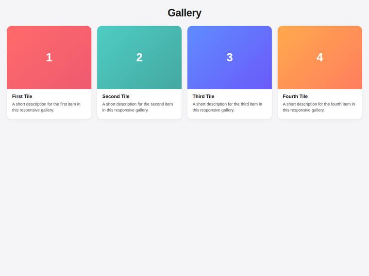 glm-5.2 rendering of the Gallery grid that widens from one to four columns as the viewport grows benchmark - composite 100.0%