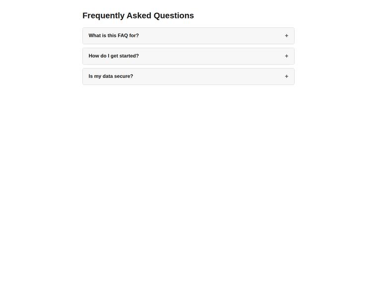 glm-5.2 rendering of the Accessible accordion FAQ that expands on click benchmark - composite 99.5%