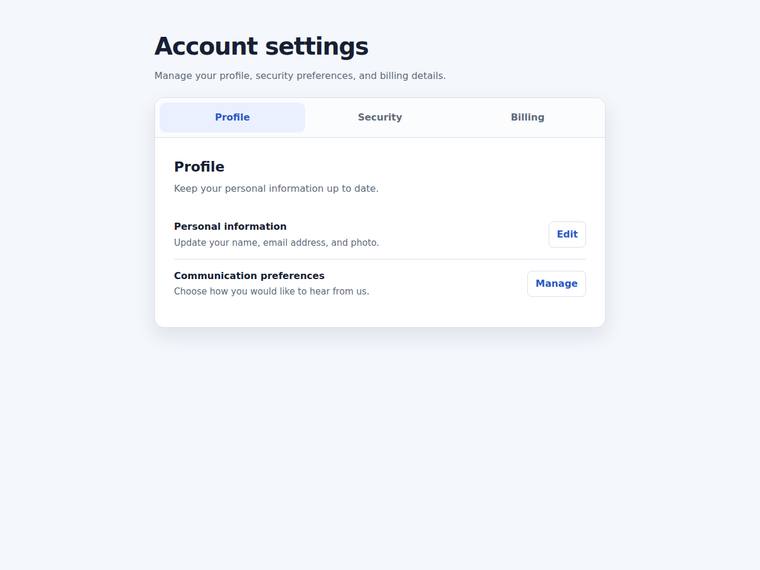 gpt-5.6-luna UI components output - Keyboard-operable tabs with roving tabindex and arrow-key activation