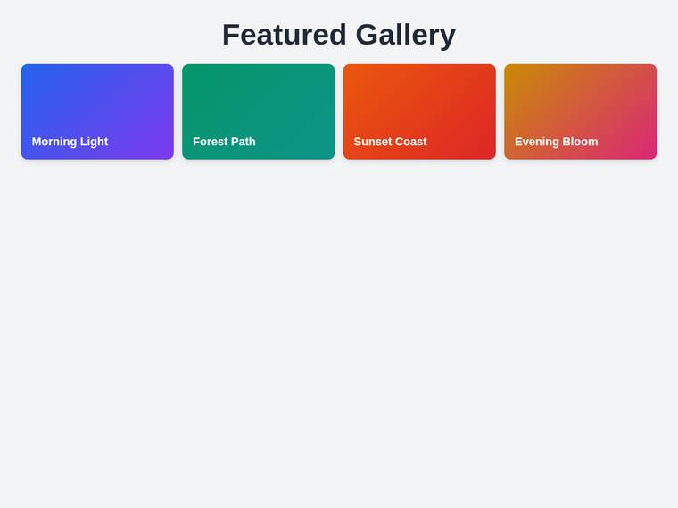gpt-5.6-luna Websites output - Gallery grid that widens from one to four columns as the viewport grows