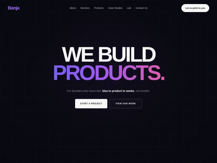 gpt-5.6-sol Websites output - Reproduce the Banja home page hero from its screenshot