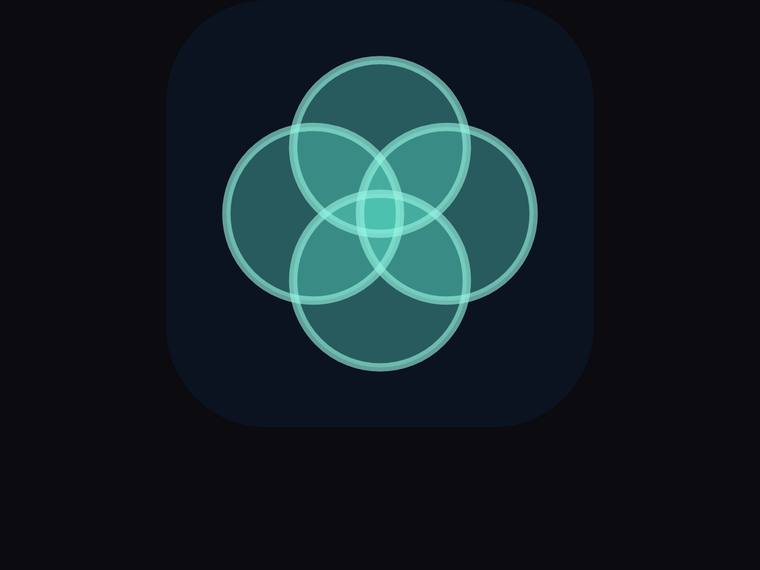 gpt-5.6-sol SVG and graphics output - Geometric logo mark (overlapping circles, abstract monogram)