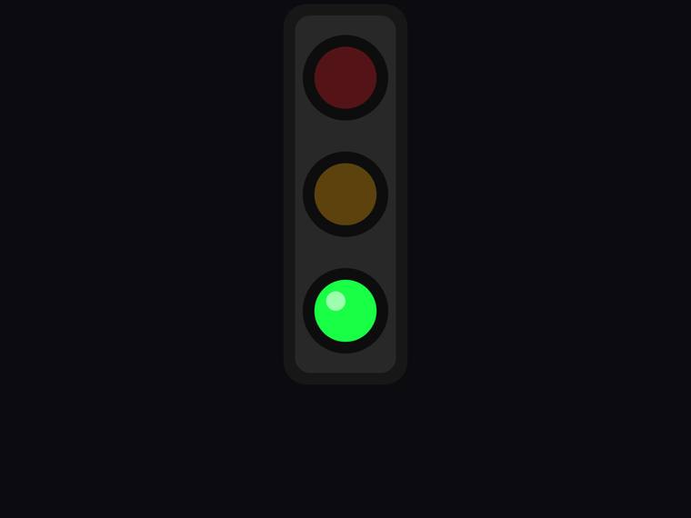 gpt-5.6-sol SVG and graphics output - Traffic light with only the green light lit