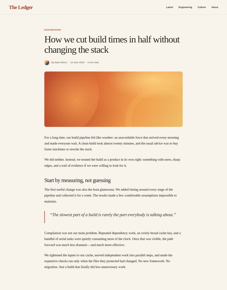 gpt-5.6-terra Websites output - Reproduce an editorial blog article page from its screenshot
