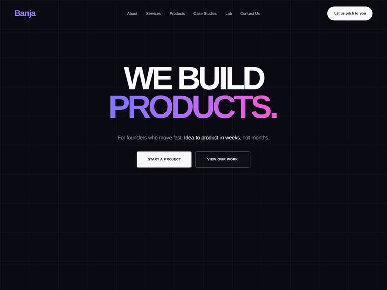 gpt-5.6-terra Websites output - Reproduce the Banja home page hero from its screenshot