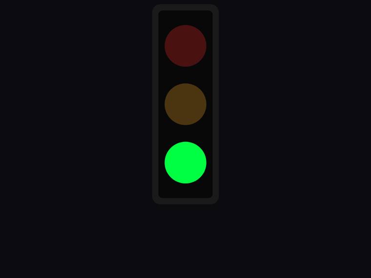 gpt-5.6-terra SVG and graphics output - Traffic light with only the green light lit