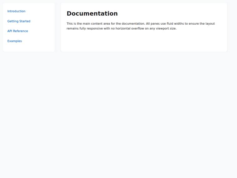 grok-4.3 rendering of the Sidebar and content layout that never overflows, including at the tablet width benchmark - composite 100.0%