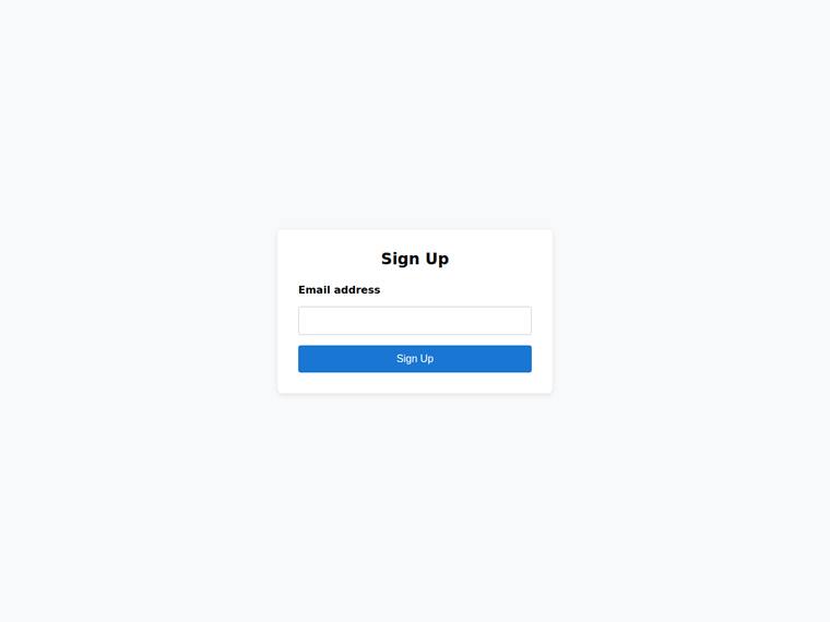 grok-4.3 rendering of the Signup form with inline email validation benchmark - composite 61.7%
