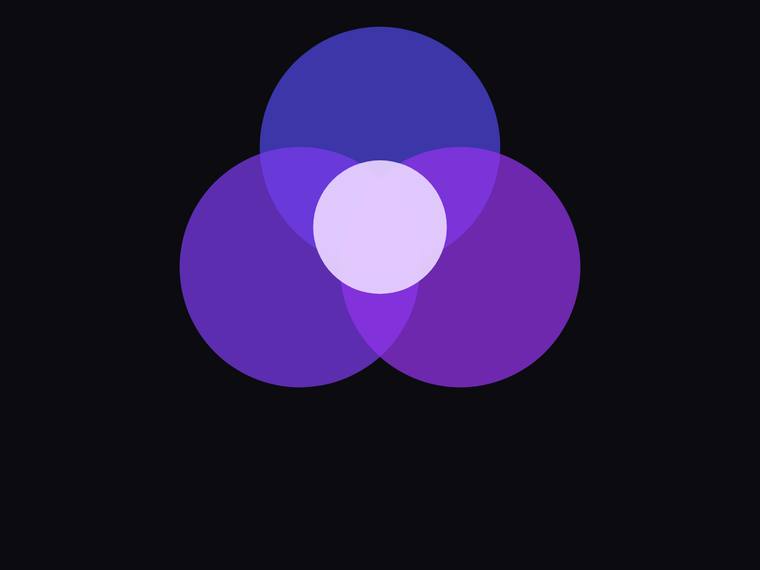 grok-4.5 SVG and graphics output - Geometric logo mark (overlapping circles, abstract monogram)