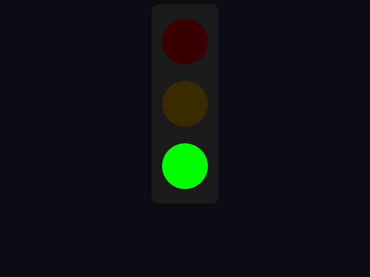 grok-4.5 SVG and graphics output - Traffic light with only the green light lit