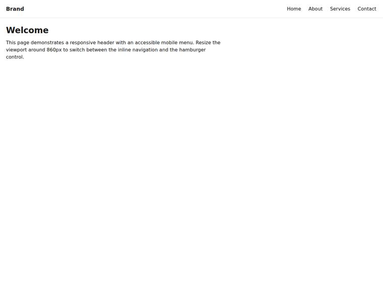 grok-4.5 Websites output - Responsive nav that both collapses at the breakpoint and toggles open on mobile
