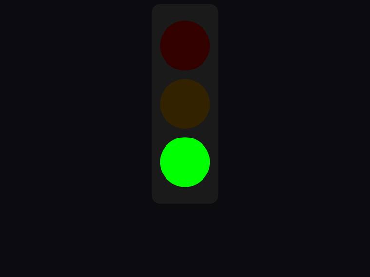 grok-4.5 SVG and graphics output - Traffic light with only the green light lit