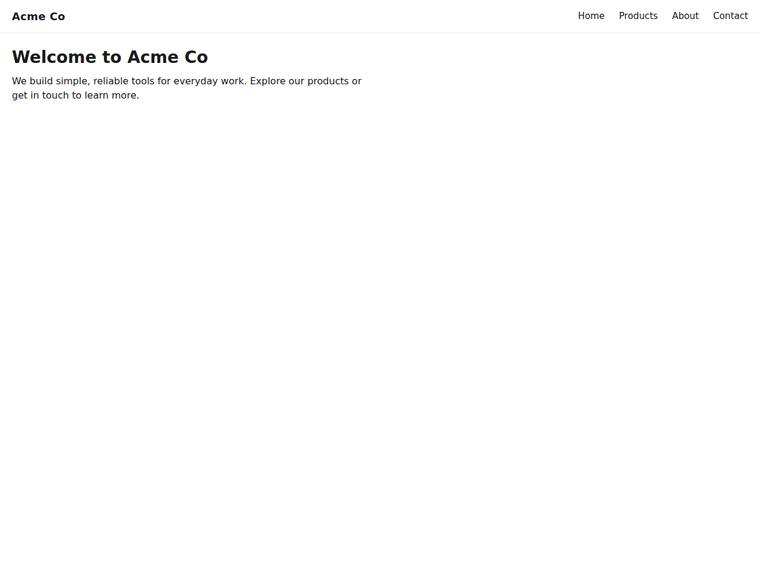 grok-4.5 Websites output - Header nav that collapses to a menu button below a breakpoint