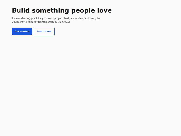 grok-4.5 Websites output - CTA buttons that stack full-width on mobile and sit in a row on desktop