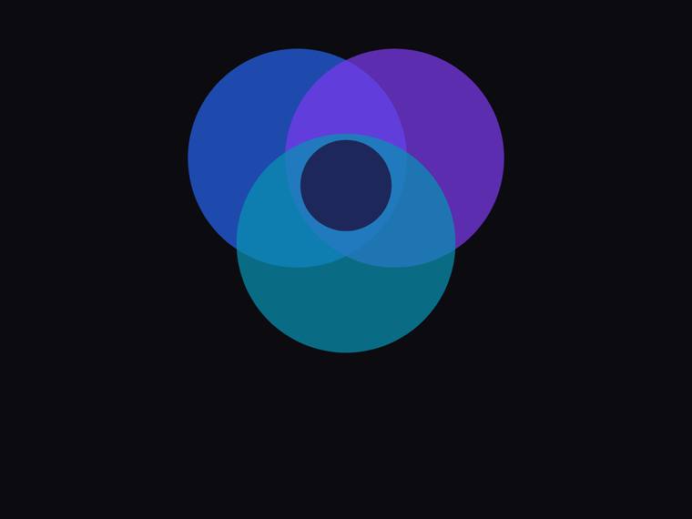 grok-4.5 SVG and graphics output - Geometric logo mark (overlapping circles, abstract monogram)