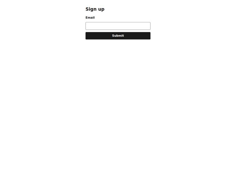 grok-4.5 UI components output - Signup form with inline email validation
