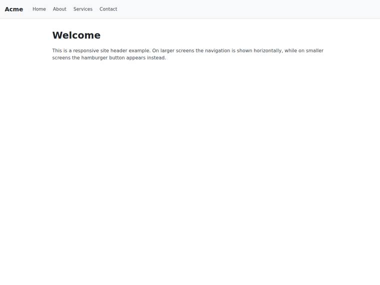 grok-build-0.1 rendering of the Header nav that collapses to a menu button below a breakpoint benchmark - composite 0.0%