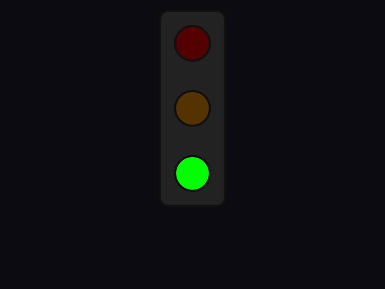 grok-build-0.1 rendering of the Traffic light with only the green light lit benchmark - composite 100.0%