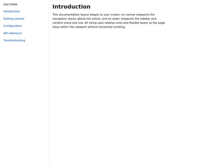 grok-composer-2.5-fast rendering of the Sidebar and content layout that never overflows, including at the tablet width benchmark - composite 0.0%
