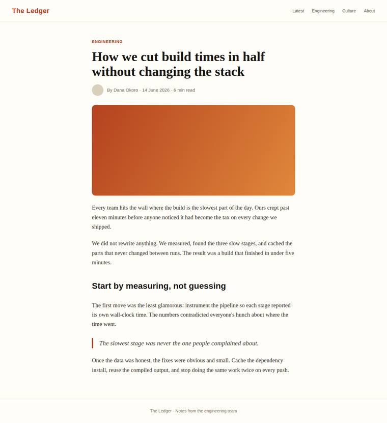 grok-composer-2.5-fast rendering of the Reproduce an editorial blog article page from its screenshot benchmark - composite 100.0%