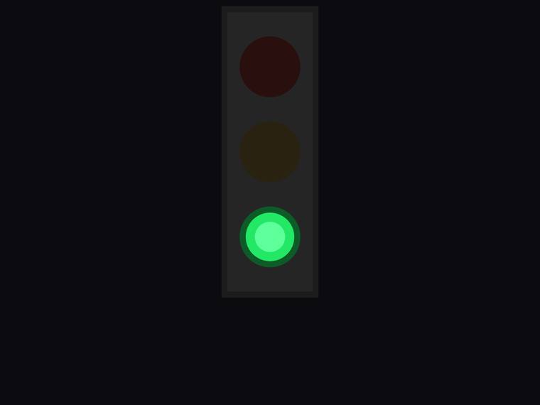 grok-composer-2.5-fast rendering of the Traffic light with only the green light lit benchmark - composite 100.0%