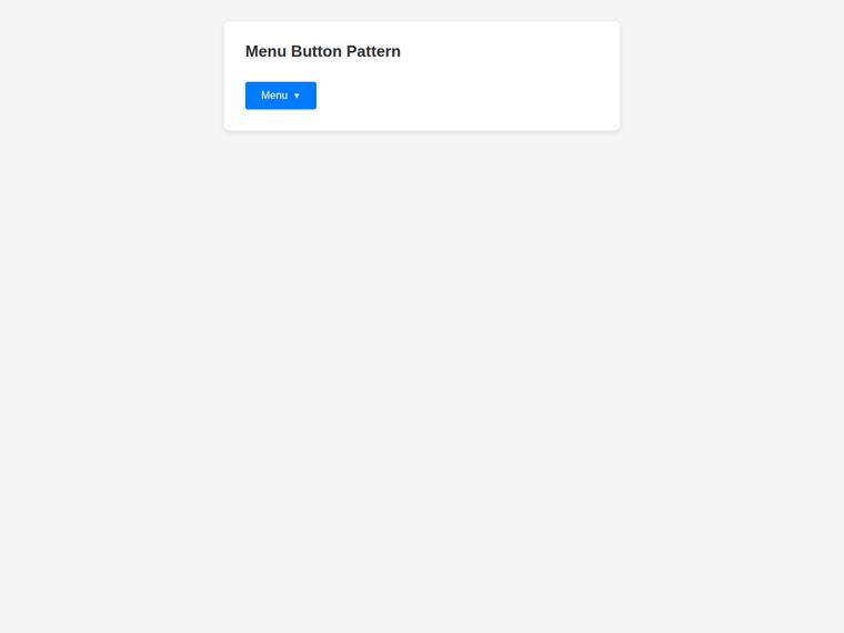 claude-haiku-4-5 rendering of the Keyboard-operable menu button with arrow-key navigation benchmark - composite 94.4%