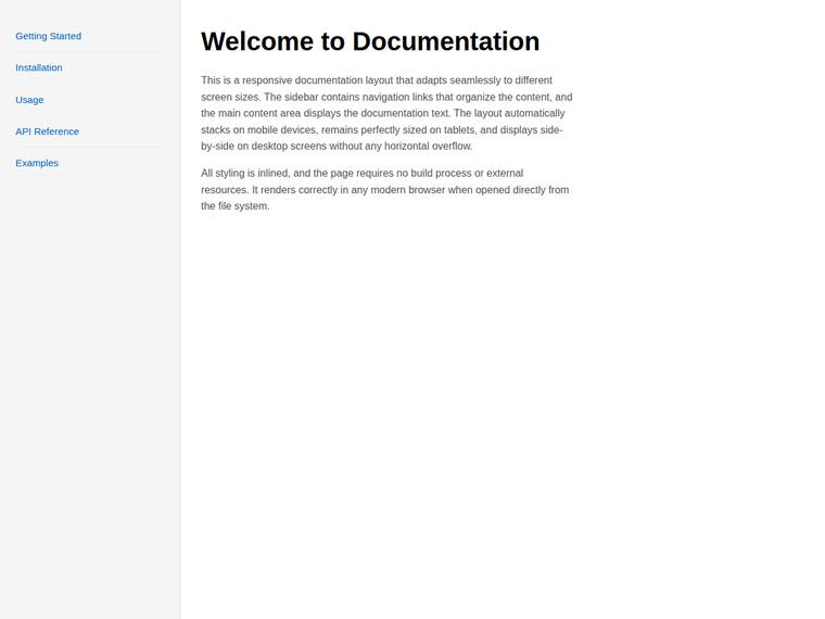 claude-haiku-4-5 rendering of the Sidebar and content layout that never overflows, including at the tablet width benchmark - composite 0.0%