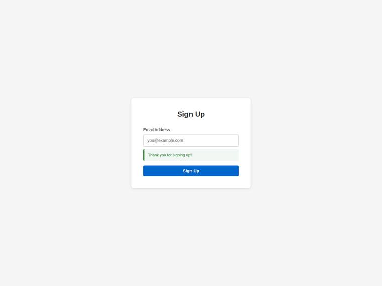 claude-haiku-4-5 rendering of the Signup form with inline email validation benchmark - composite 61.7%