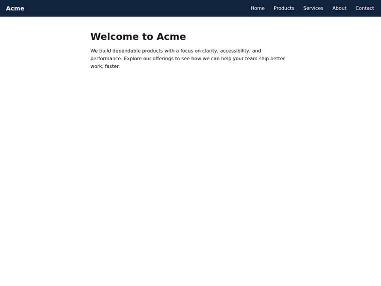 kimi-k3 Websites output - Header nav that collapses to a menu button below a breakpoint