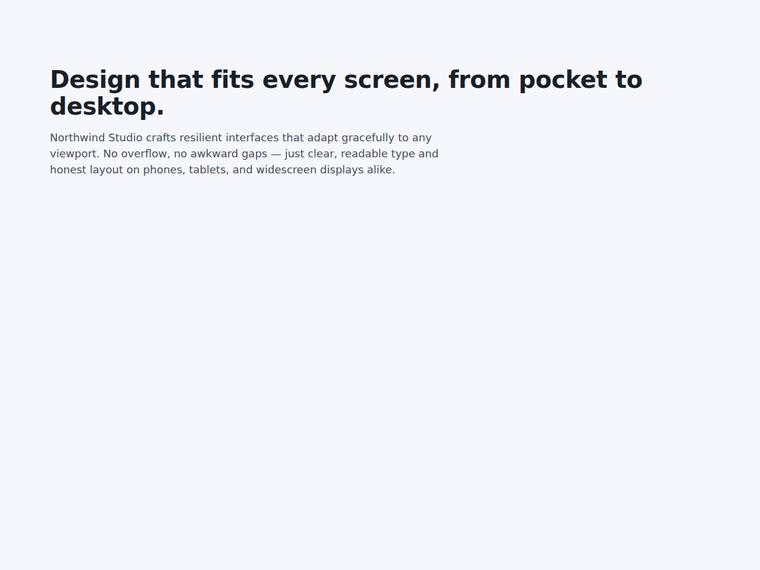 kimi-k3 Websites output - Headline type scale that steps up at the tablet and desktop breakpoints