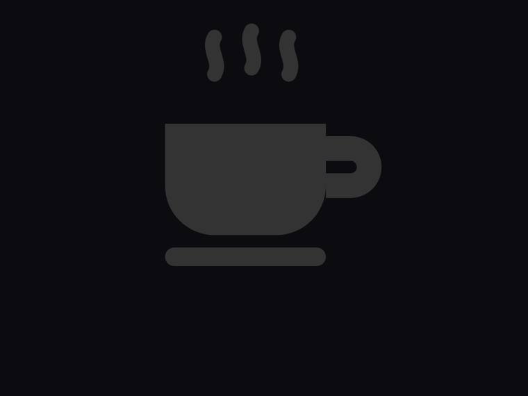 claude-opus-4-8 rendering of the Single-concept flat icon (coffee cup with steam) benchmark - composite 100.0%