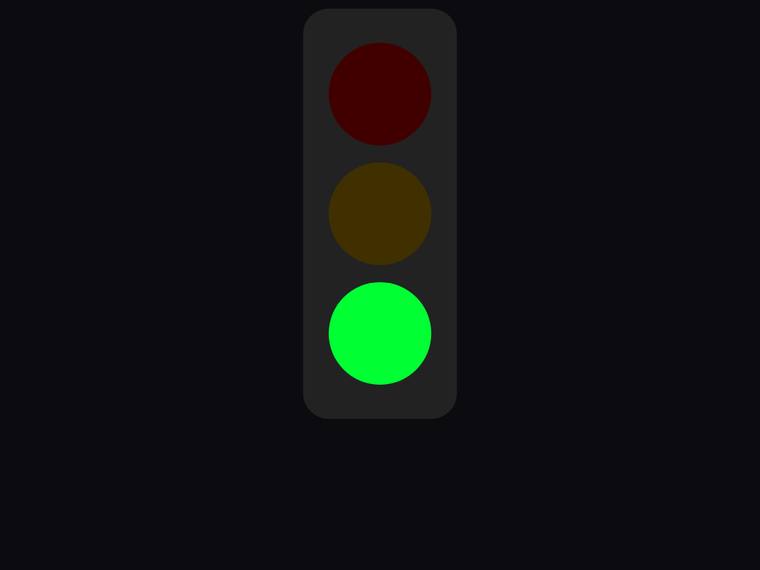 claude-opus-4-8 rendering of the Traffic light with only the green light lit benchmark - composite 100.0%