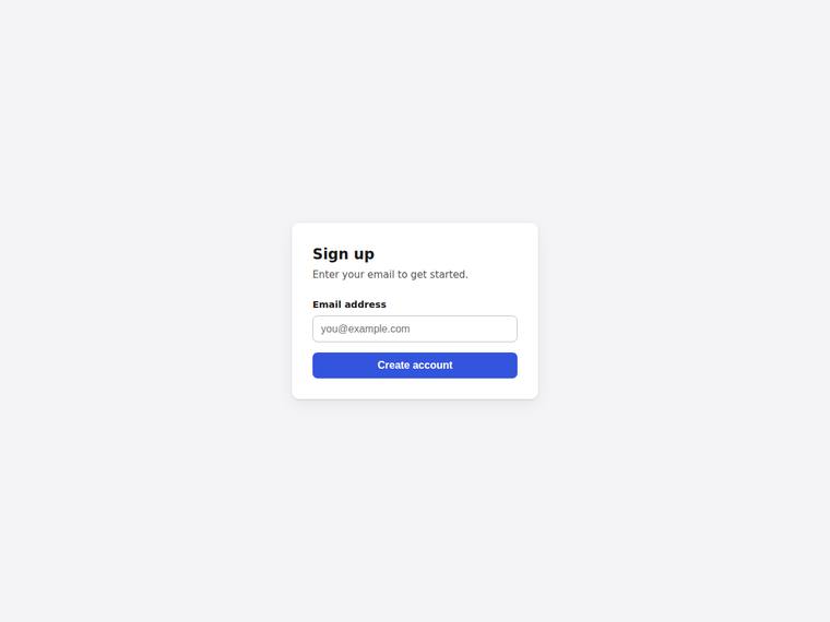claude-opus-4-8 rendering of the Signup form with inline email validation benchmark - composite 100.0%