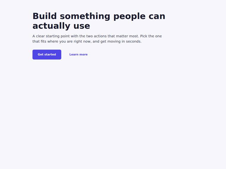 claude-opus-4-8 Websites output - CTA buttons that stack full-width on mobile and sit in a row on desktop