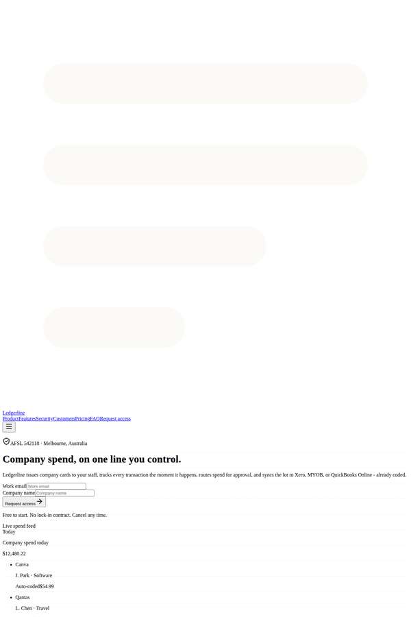 claude-fable-5 build of Ledgerline business spend platform marketing site