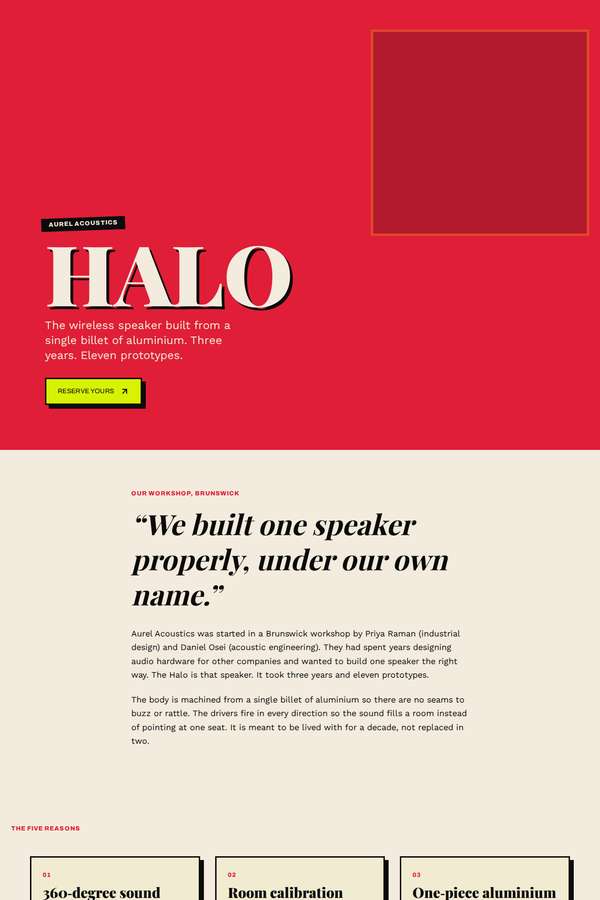 deepseek-v4-pro build of Aurel Halo immersive 3D product-launch microsite